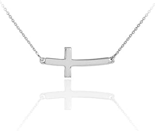 Image of Sideways Cross Necklace