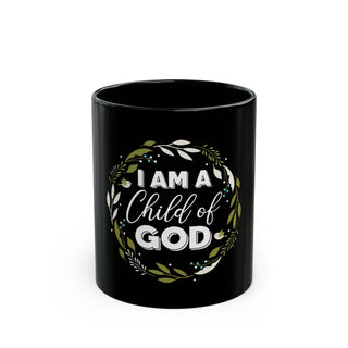 Inspirational Black Mug - "I Am a Child of God" - Perfect Gift for Faith and Motivation