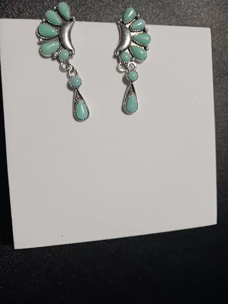 Half Moon Turquoise Earrings