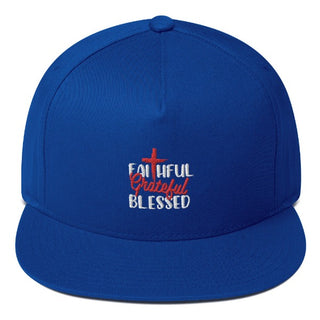 Flat Bill Cap Faithful Grateful Blessed