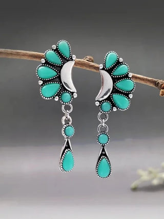 Half Moon Turquoise Earrings