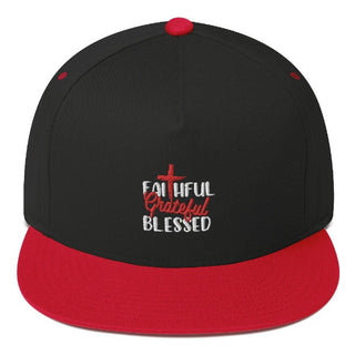 Flat Bill Cap Faithful Grateful Blessed