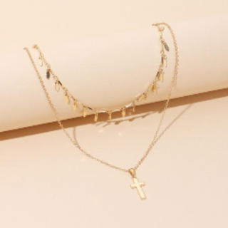 Multi Layered Cross Necklace