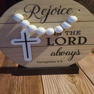 Rejoice in the Lord Always Table Top Decor