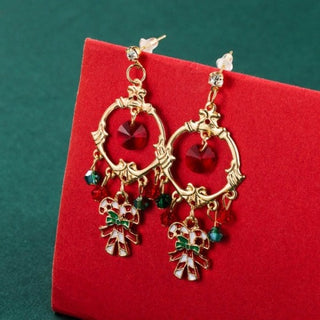 Festive Flair-Candy Cane Earrings for the Holidays